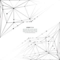 Abstract backgrounds of molecules light gray lines