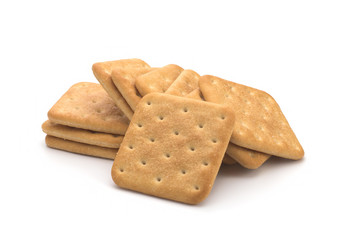 Biscuits on white background