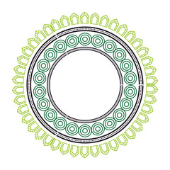 circular lace mandala style vector illustration design