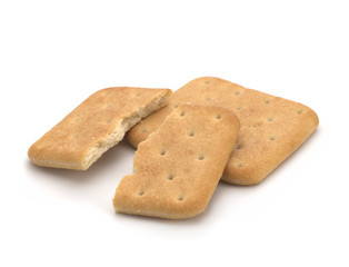 Cracker isolated on white background