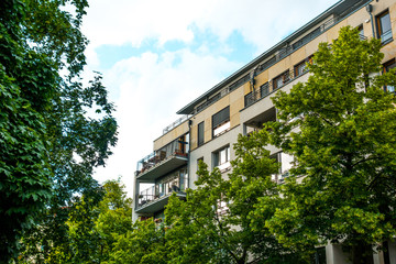 typical flat building at berlin