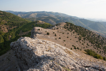 Fototapeta na wymiar Mountain landscape, mountain crest, peak