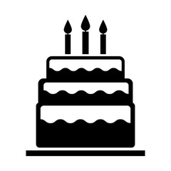 delicious cake brithday with candles vector illustration design