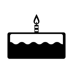 delicious cake brithday with candles vector illustration design