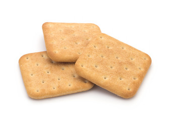 Cookies salted on a white background