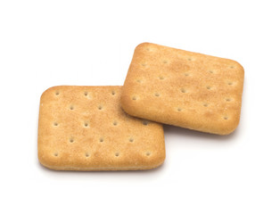 Cookies salted on a white background