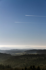 Winter-Landschaft - Himmel mit Flugzeugen