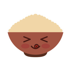 cereal dish kawaii character vector illustration design