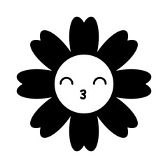 natural flower spa kawaii character vector illustration design