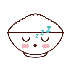 cereal dish kawaii character vector illustration design