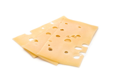 Cheese on a white background
