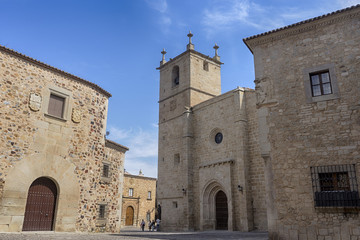 hermosa ciudad medieval de Cáceres en la comunidad de Extremadura