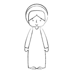 saint joseph manger character vector illustration design