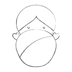 little cute baby icon vector illustration design