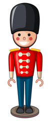 Plastic soldier toy in uniform