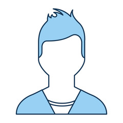 young man avatar character vector illustration design