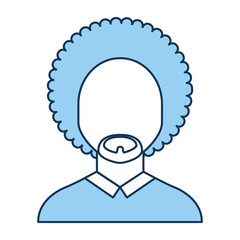 black man with afro vector illustration design