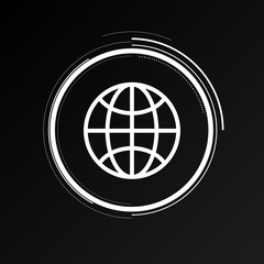 Future Button - Weltkugel Internet