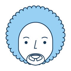 black man with afro vector illustration design