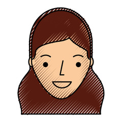 young woman avatar character vector illustration design