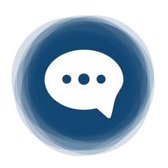 Abstract round button - speech bubble - communication