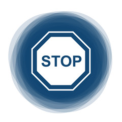 Abstract round button - stop sign