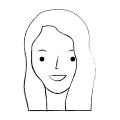 young woman avatar character vector illustration design