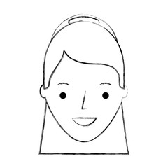 young woman avatar character vector illustration design