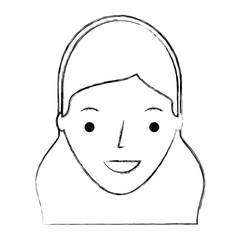 young woman avatar character vector illustration design