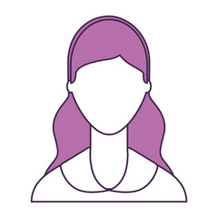 young woman avatar character vector illustration design