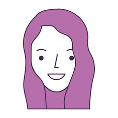 young woman avatar character vector illustration design