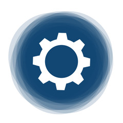 Abstract round button - gear