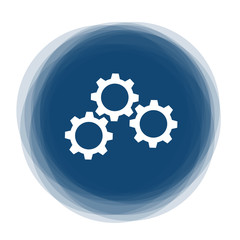 Abstract round button - gears