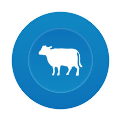 Runder 3D Button - Kuh