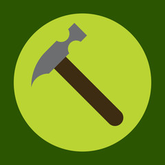 Hammer icon in trendy flat style isolated on grey background. Construction symbol for your design, logo, UI. Vector illustration, EPS10.