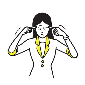 recommend clip art: Stressed business woman