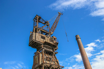 Rusty old crane