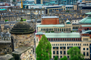 The castle and the old city, Edinburgh, Scotland