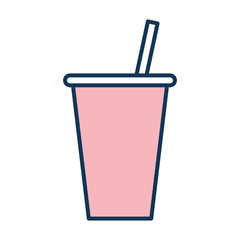 coffee plastic cup icon vector illustration design