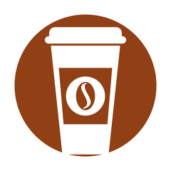 coffee plastic cup icon vector illustration design