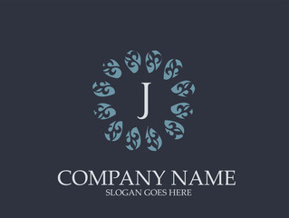 Abstract J Letter Monogram Elegant Logo Design