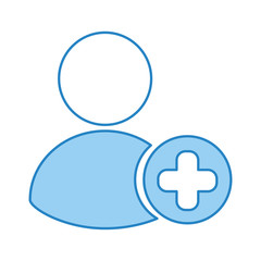 Obraz premium avatar user with pluss symbol vector illustration design