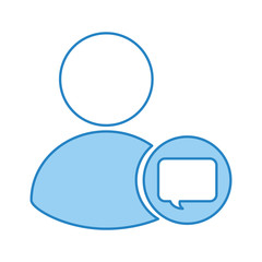 avatar user with speech bubble vector illustration design