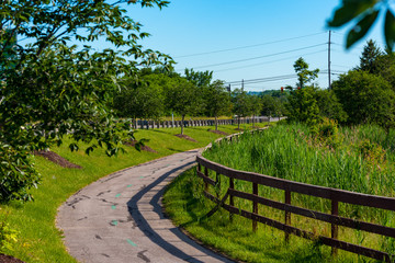 Suburban bike path