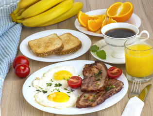 bacon and eggs for Breakfast