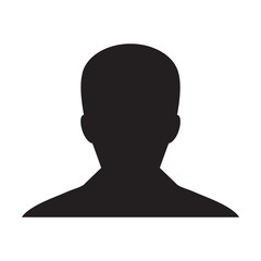 Man User Icon - Vector Person Profile Human Avatar Symbol in Flat Color Glyph Pictogram Illustration