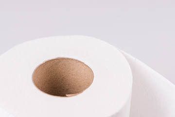 Fototapeta na wymiar Tissue roll paper on white background