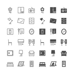 Home furniture icons, included normal and enable state.