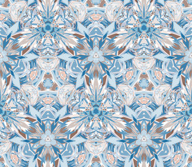 Seamless pattern. Composed of color abstract shapes. Useful as design element for texture and artistic compositions.