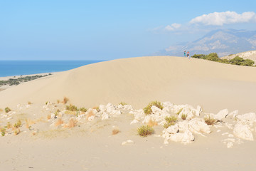 Sand dunes on Patara beach. Turkey